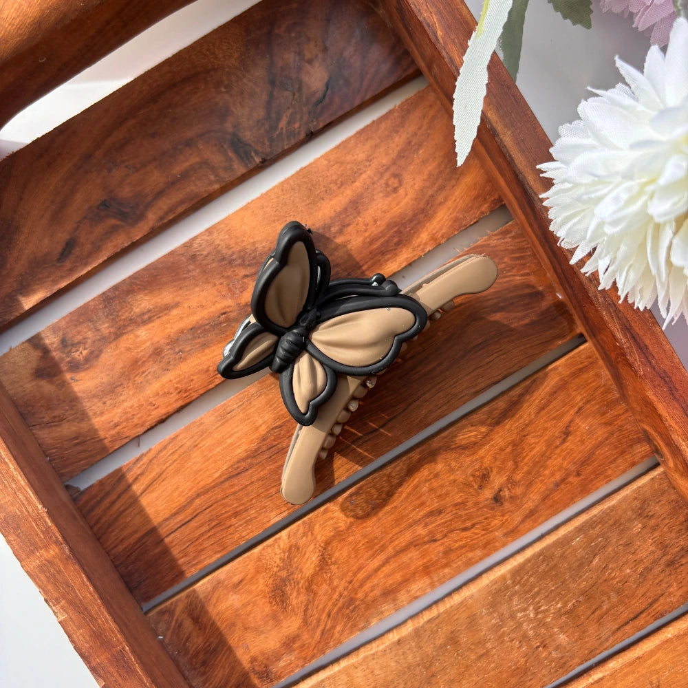 Matte Butterfly Hair Claw – Medium 🦋✨