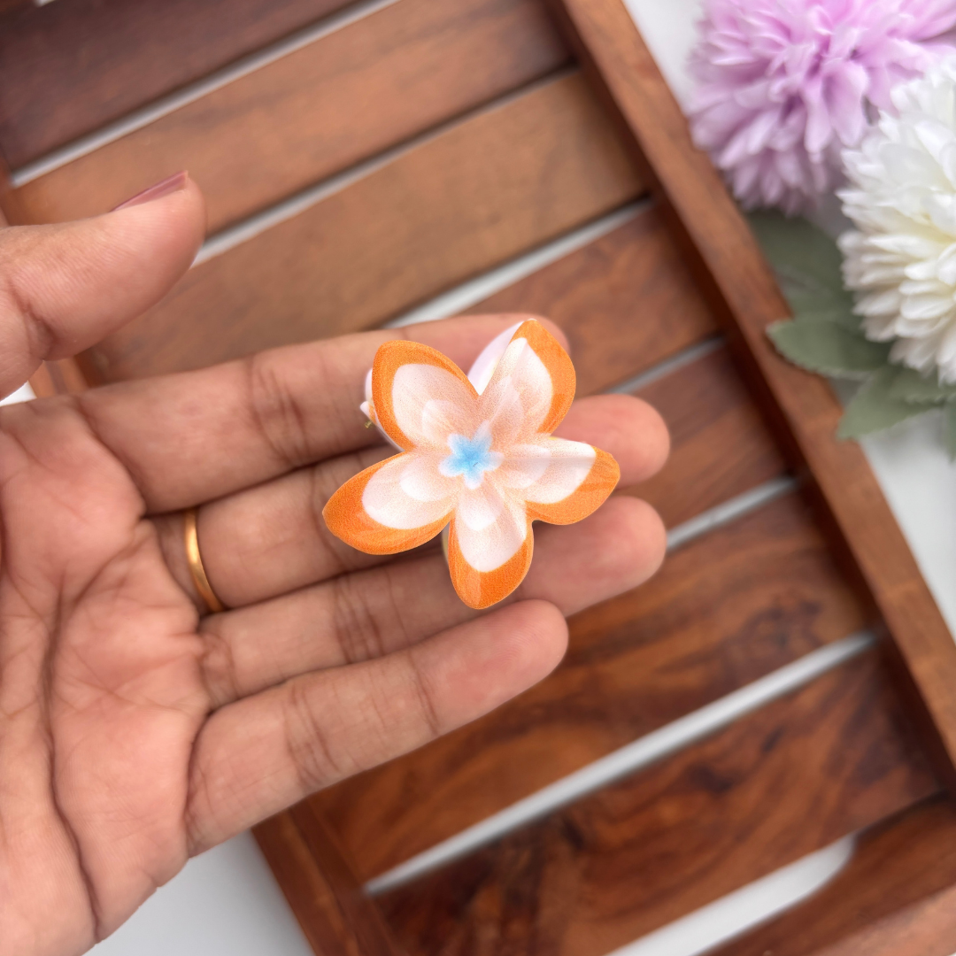 Vibrant Blossom Hair Claw - Small
