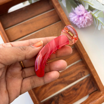 Marble Sheet Banana Clip - Medium