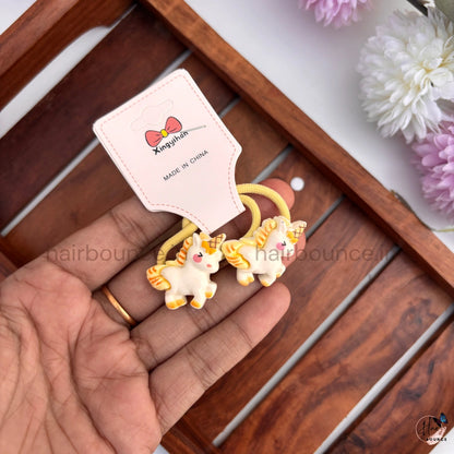 Magical Unicorn Hair Ties for Girls – Pack of 2