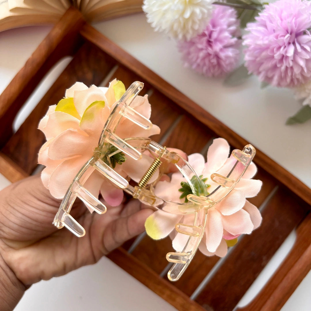 Pastel Bloom Hydrangea Hair Claw – Large