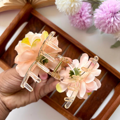 Pastel Bloom Hydrangea Hair Claw – Large