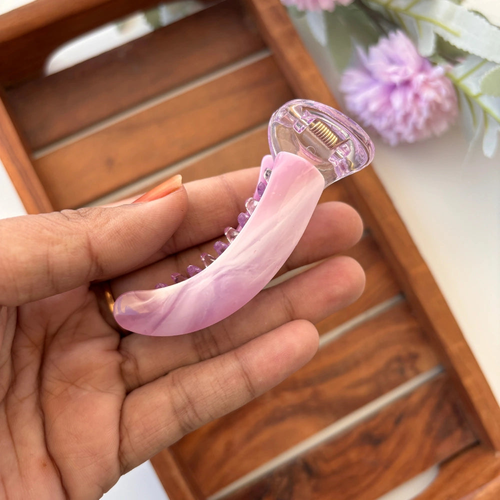 Marble Sheet Banana Clip - Medium