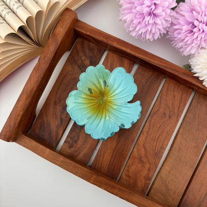Hibiscus Shinny Flower Hair Claw - Large