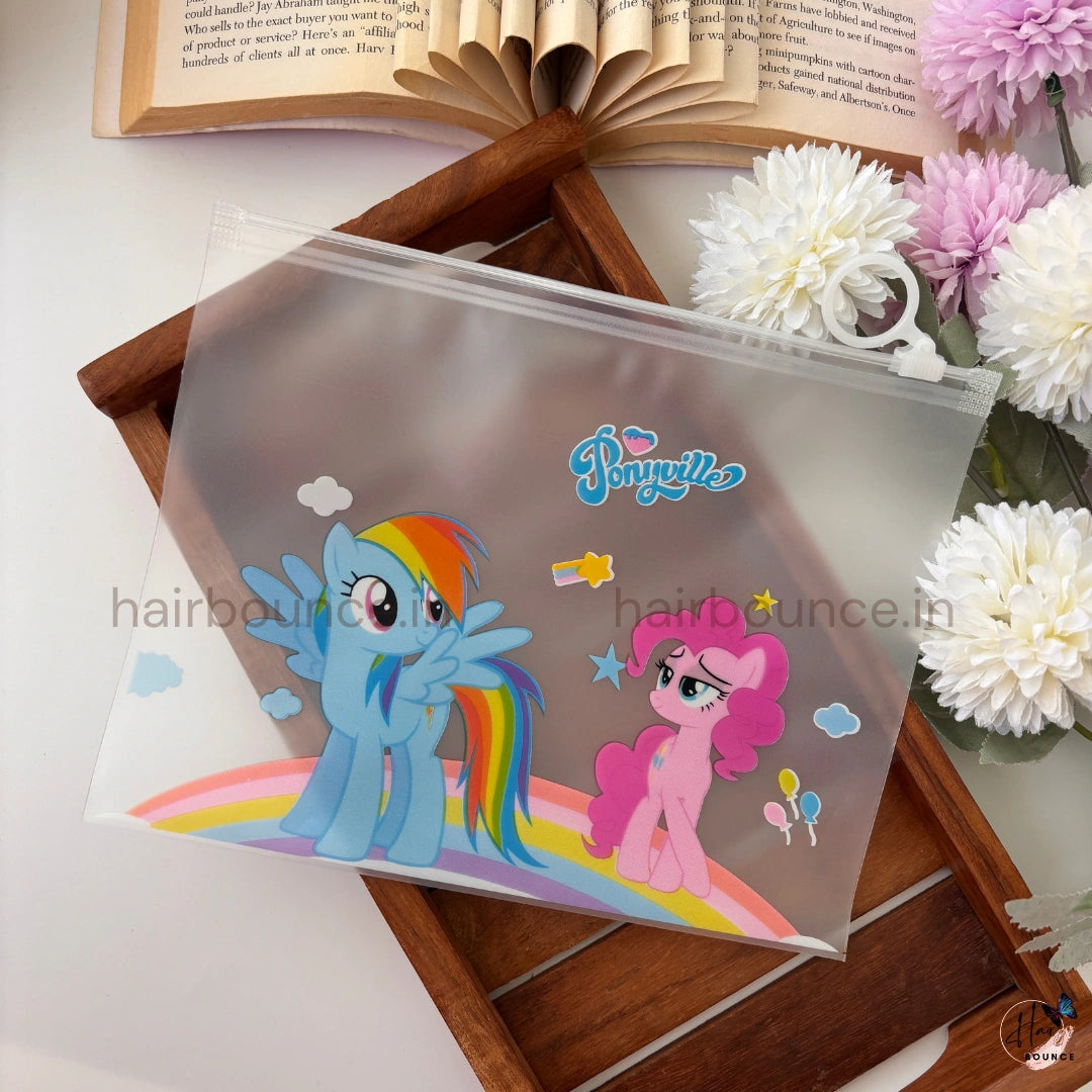 Cute Cartoon Zip Lock Storage Pouch – Waterproof Multipurpose Organizer