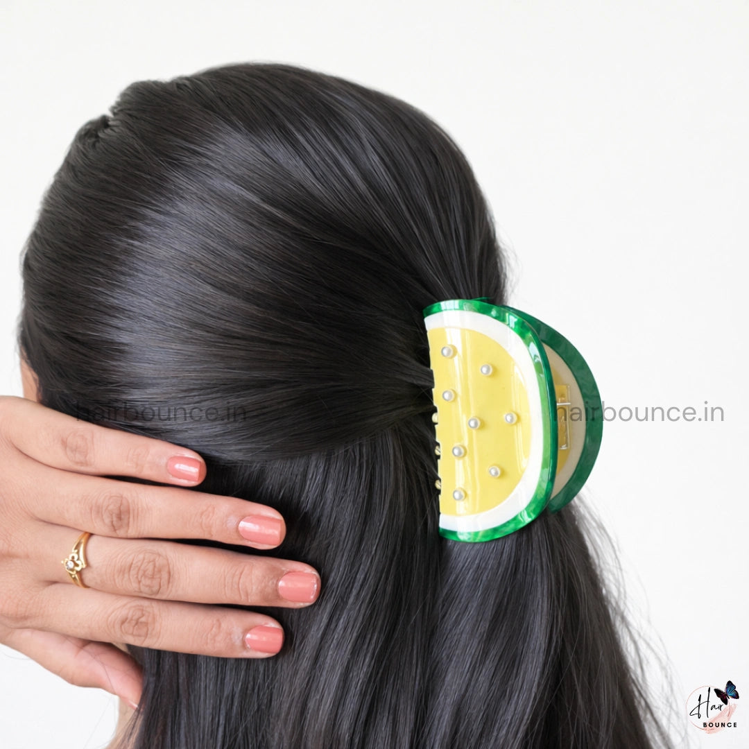Pearl Fruity Charm Hair Claw - Large