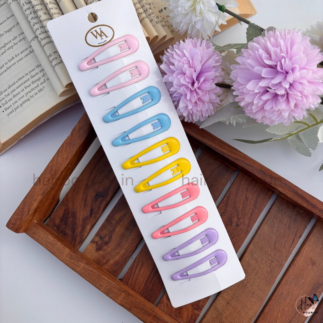 Colourful Tic Tac Hair Clips - Medium