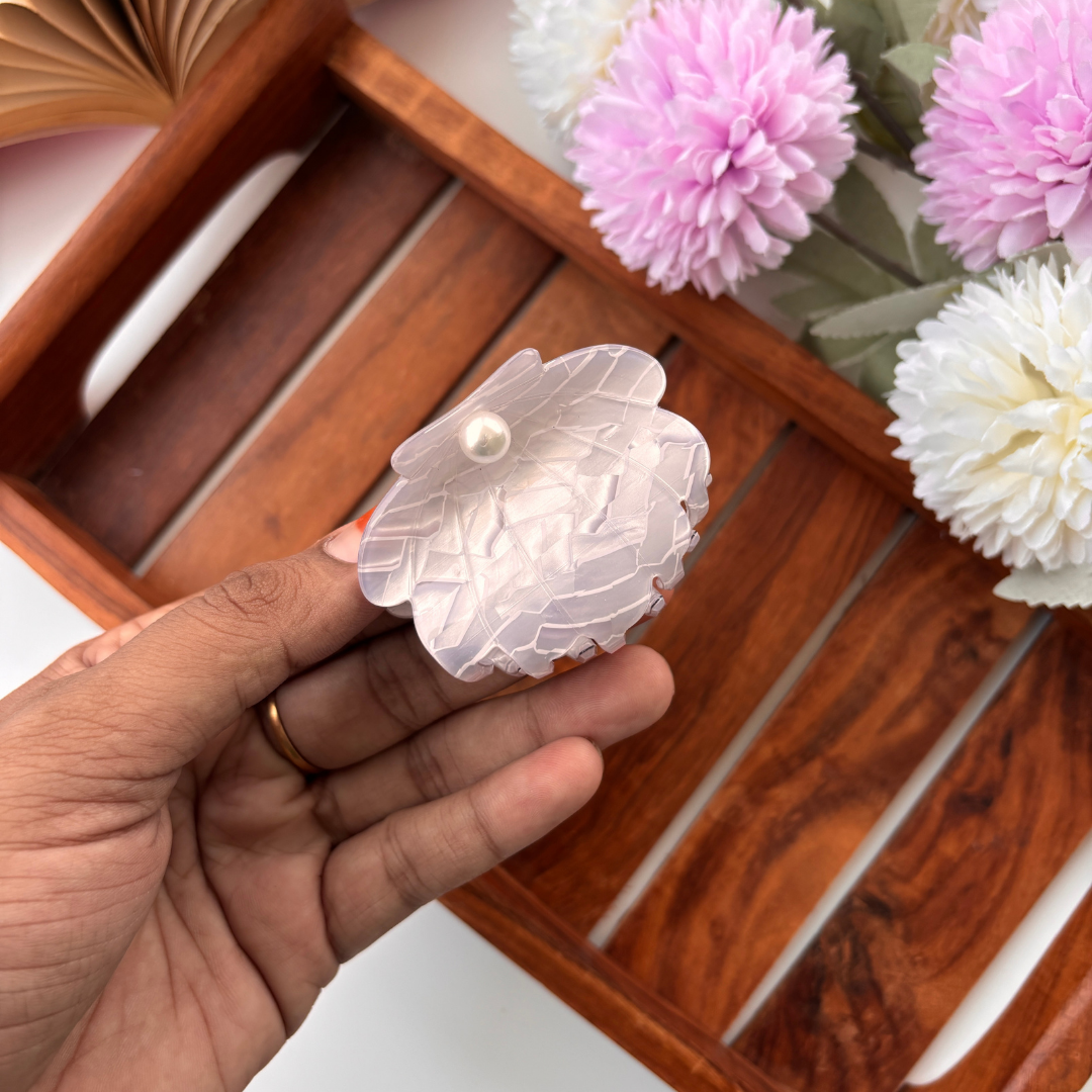 Pearl Shell Hair Claw - Medium