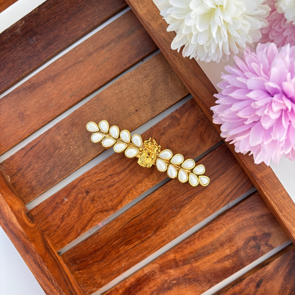 Radha Krishna Pearl Leaf Clip