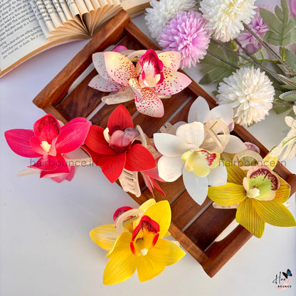 Royal Orchid Bloom Hair Claw. - Large