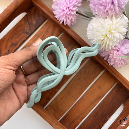 Matte Ribbon Twist Hair Claw – Extra Large