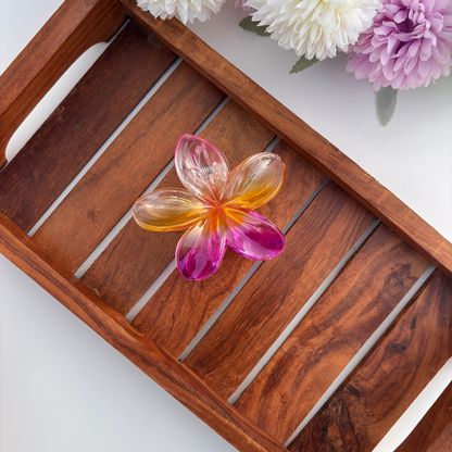 Tropic Glow Ombre Flower Hair Claw – Large