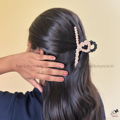Dual Colour Flower Loop Hair Claw - Large
