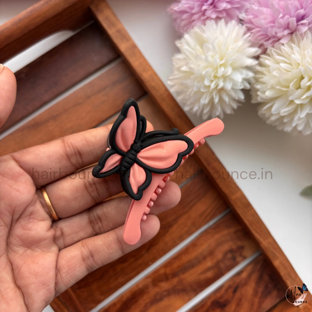 Matte Butterfly Hair Claw – Medium