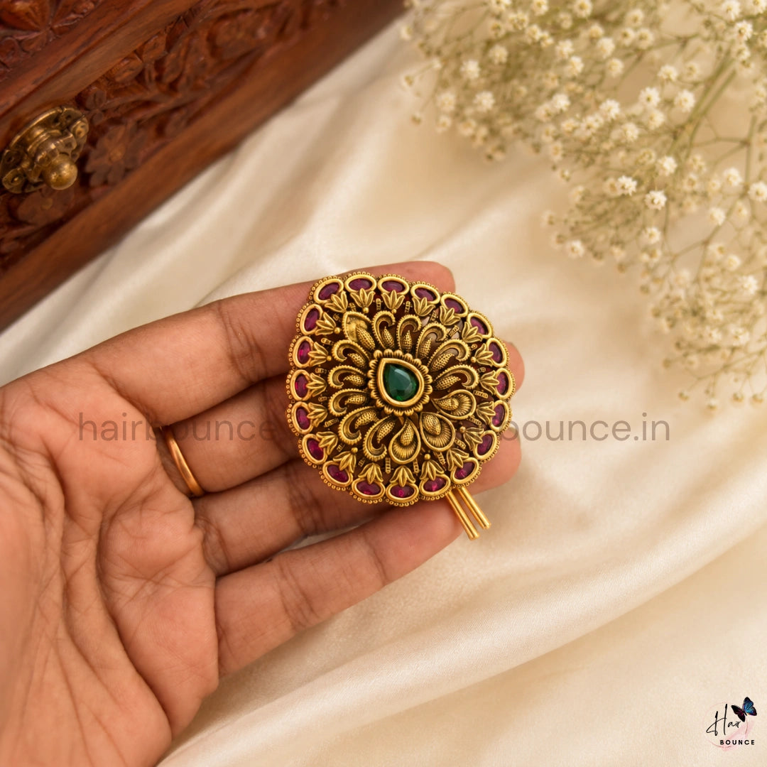 Antique Floral Kemp Jada Billa Hair Pin – 2 Colours