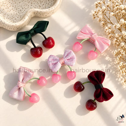 Cherry Bow Parade Alligator Hair Clips – Pack of 5