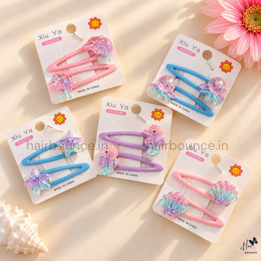 Ocean Magic Glitter Tic Tac Hair Clips – Set of 5