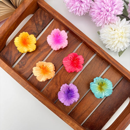 Shinny Hibiscus Hair Claw - Small