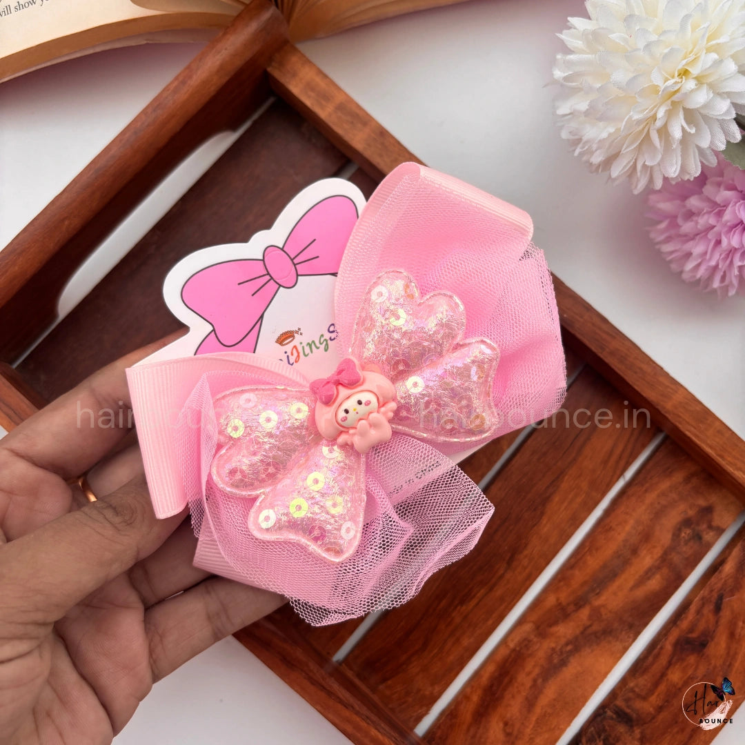 Sparkle Butterfly Character Bow Alligator Clip