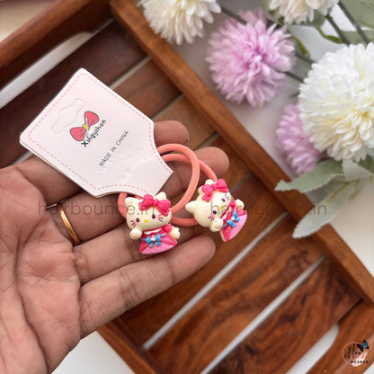 Cute Kitty Hair Ties for Girls – Pack of 2