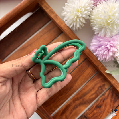 Colourful Butterfly Outline Hair Claw - Medium