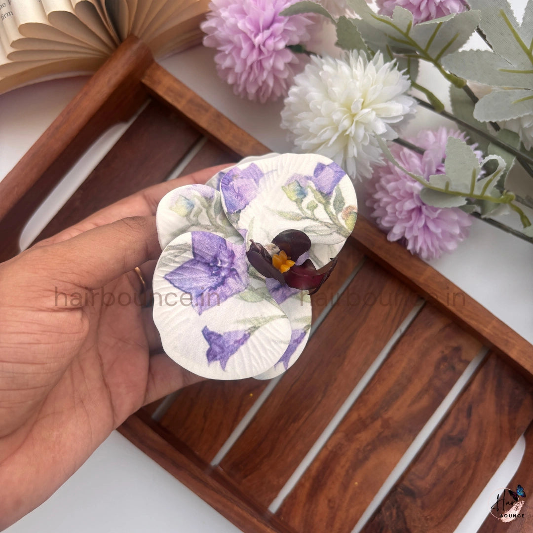 Orchid Bloom Hair Claw – Luxe Floral Edition / Large