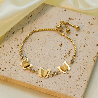 Golden Butterfly Charm Bracelet