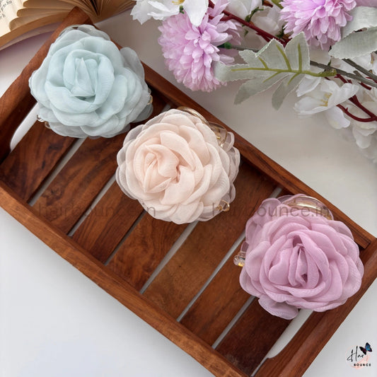 Blossom Luxe Chiffon Hair Claw – Large