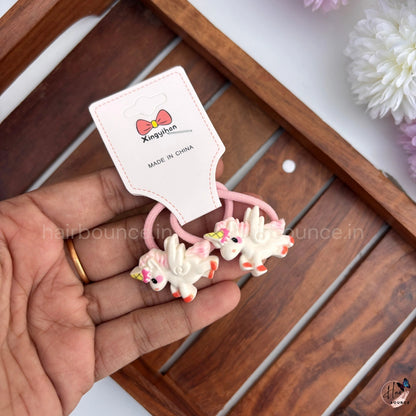 Magical Unicorn Hair Ties for Girls – Pack of 2