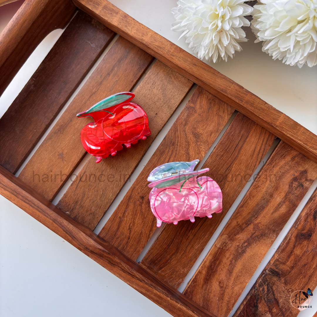 Cute Apple Hair Claw – Medium