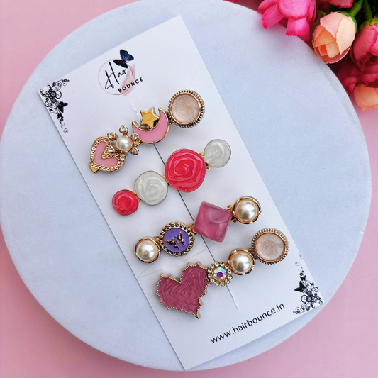 Korean Hair Pins - Set of 4