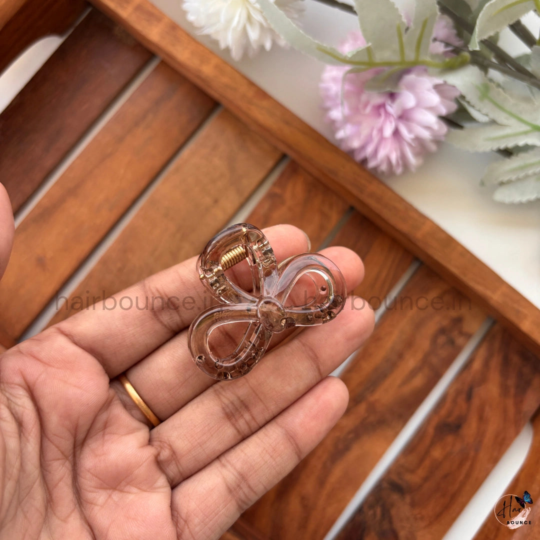 Butterfly Loop Hair Claw – Small | Minimal Acrylic Hair Clip for Women & Girls