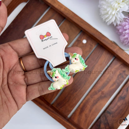 Magical Unicorn Hair Ties for Girls – Pack of 2