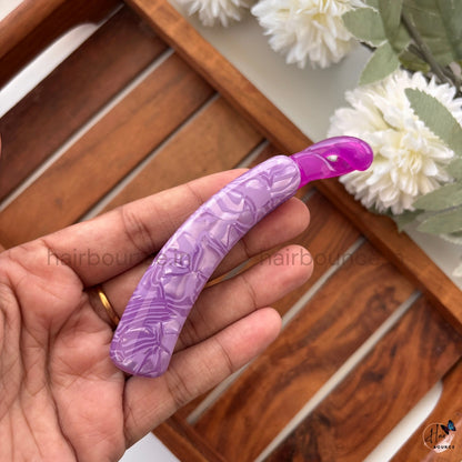 Marble Finish Banana Hair Clip – Large