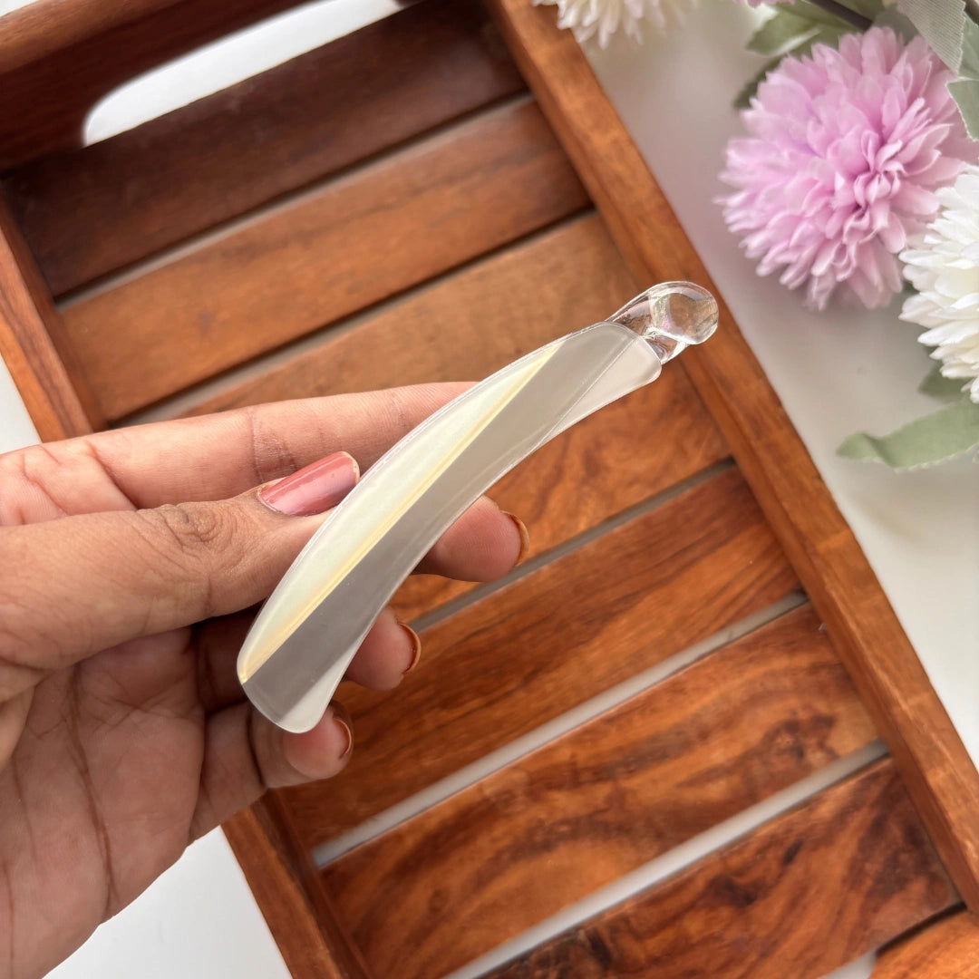 Pastel Stripes Curve Lock Banana Clip - Medium