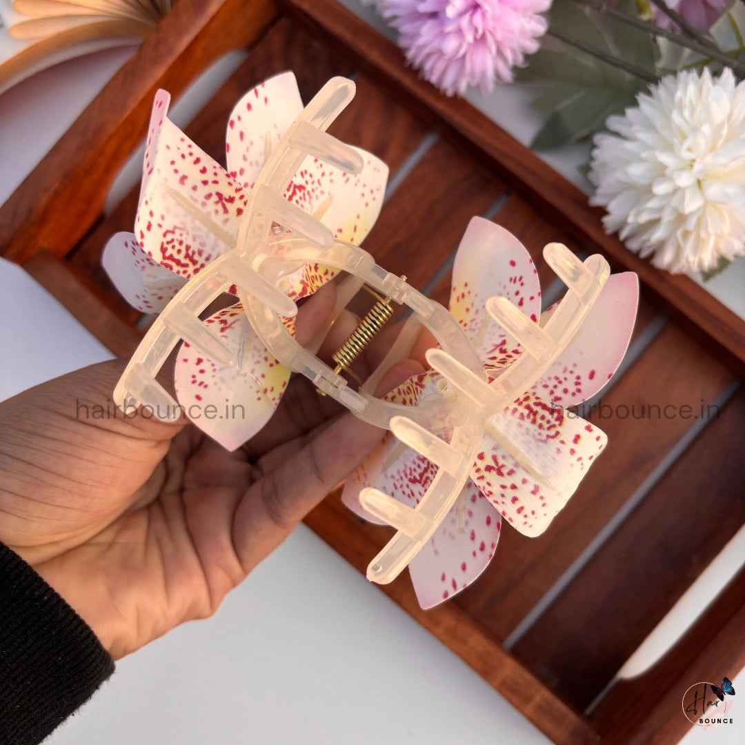 Royal Orchid Bloom Hair Claw. - Large