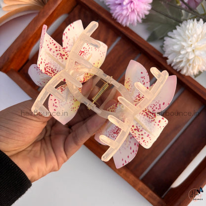 Royal Orchid Bloom Hair Claw. - Large