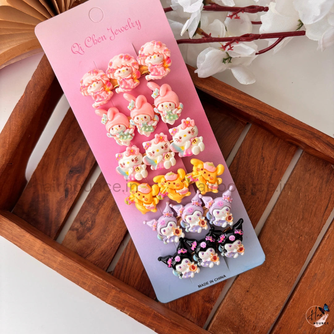 Cute Cartoon & Flower Kids Hair Clips