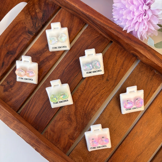 Rectangle Stud Earrings for Kids