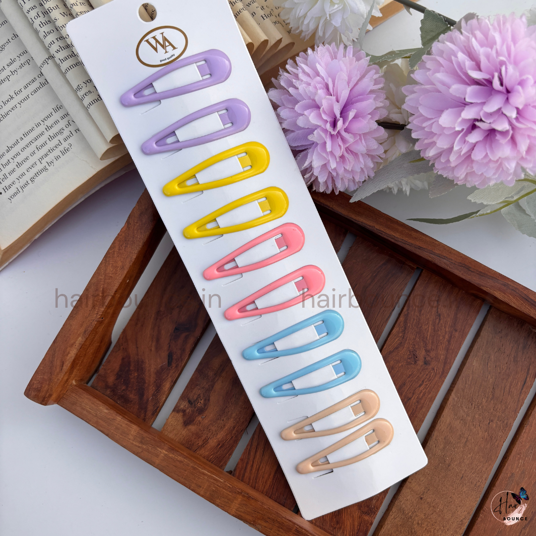 Colourful Tic Tac Hair Clips - Medium