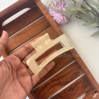 Crystal Gloss Rectangle Hair Claw – Large