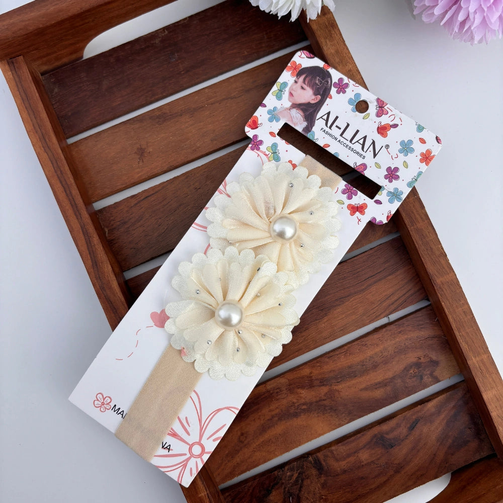 Sunflower Double Flower Newborn Headband