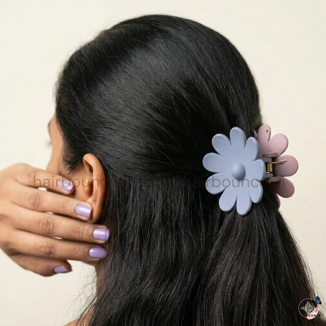 Dual Colour Daisy Hair Claw - Large