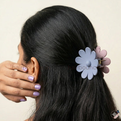 Dual Colour Daisy Hair Claw - Large