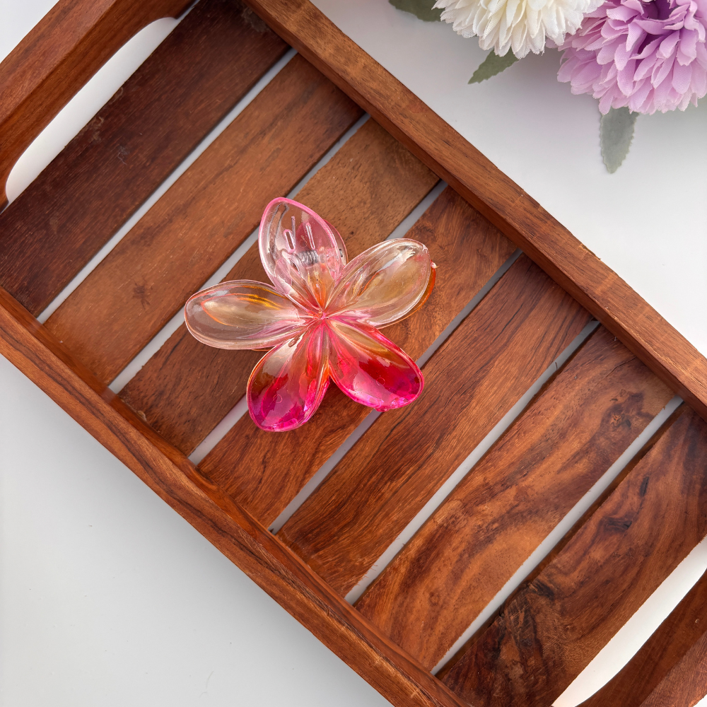 Tropic Glow Ombre Flower Hair Claw – Large