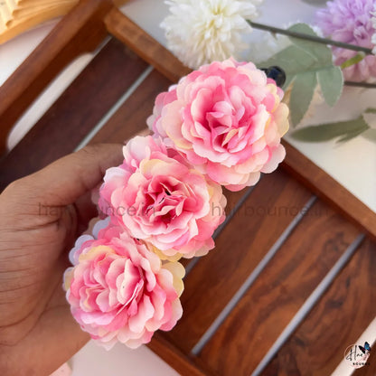 Pastel Rose Artificial Flower Banana Hair Clip – Large