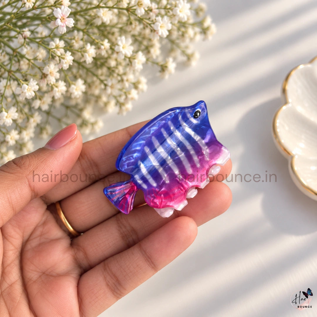 Colourful Fish Hair Claw – Medium