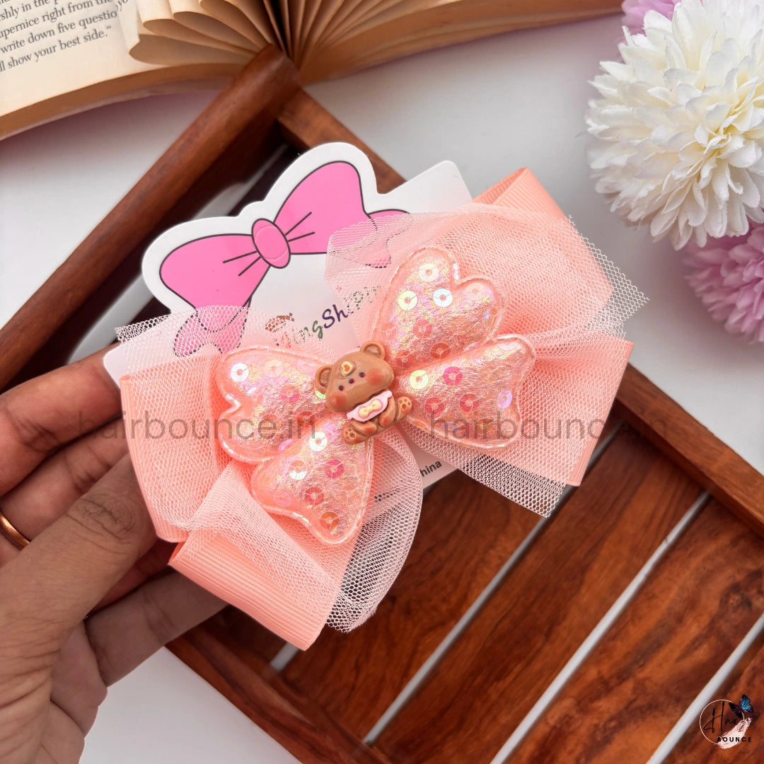 Sparkle Butterfly Character Bow Alligator Clip