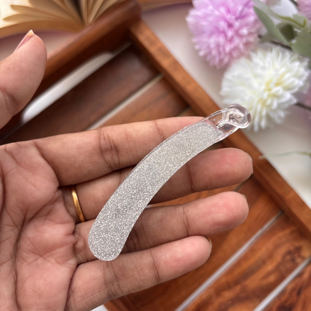 Sparkling Glitter Lock Banana Clip - Medium