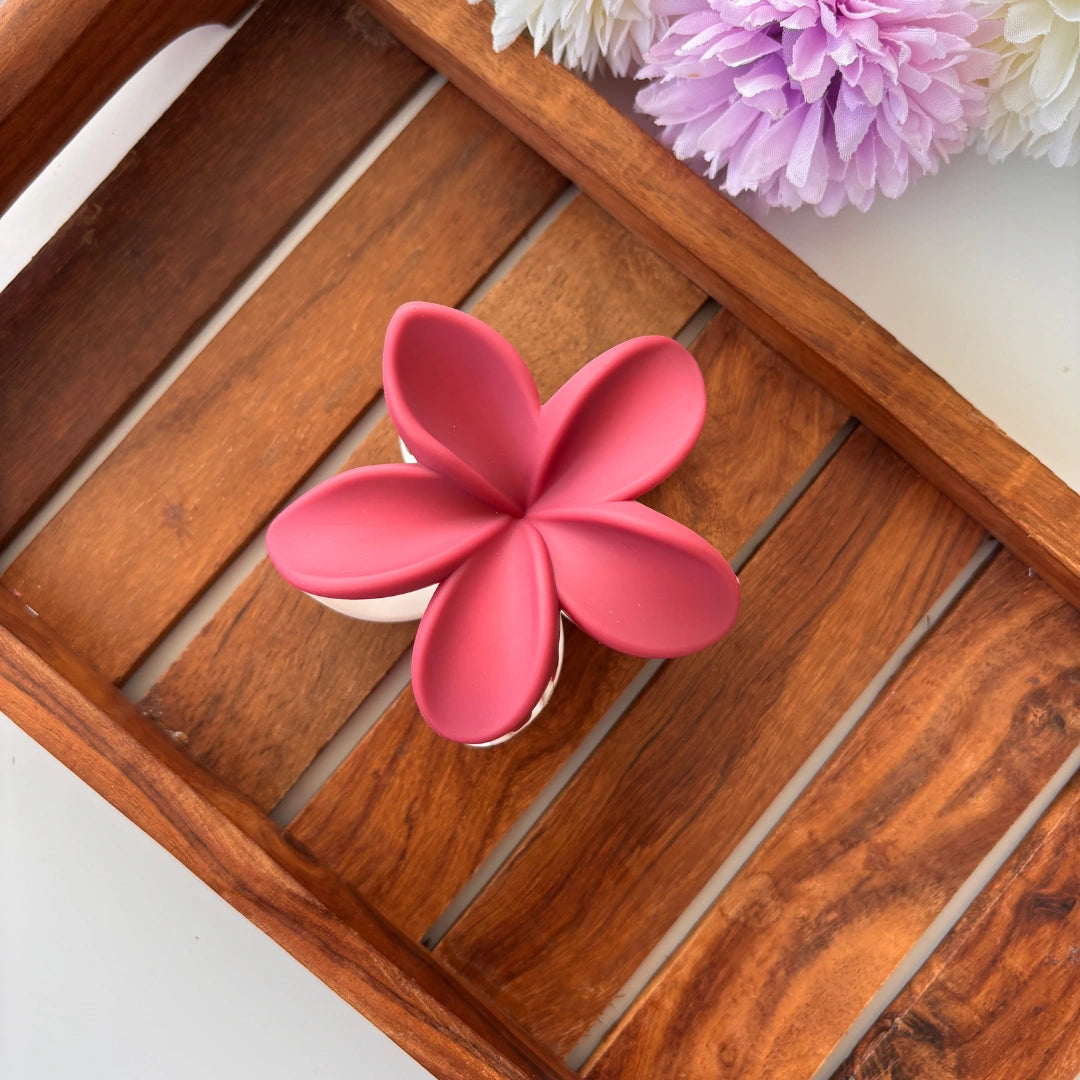 Dual Colour Lilly Flower Hair Claw - Large